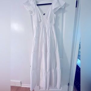 Express Tiered Maxi Dress XS - wedding shower